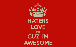 Red background crown haters love - im free wallpaper