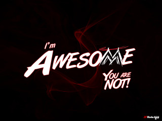 Red black neon text awesome - im free wallpaper