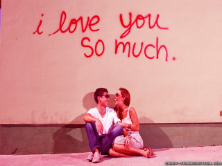 Man woman graffiti love barefoot - chalk art free wallpaper