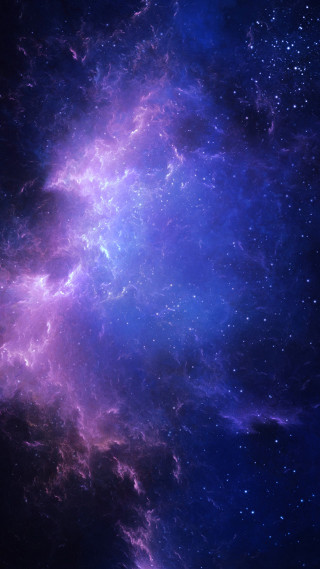 Purple blue space stars dust 5 - blue center free wallpaper