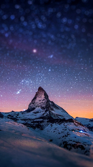 Mountain star filled sky above 5 - night sky free wallpaper for mobile