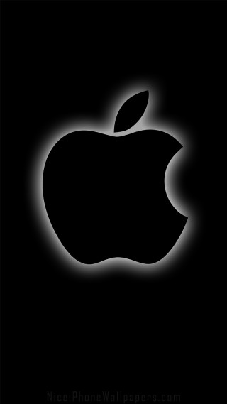 Apple logo dark light side - free technology wallpaper for mobile