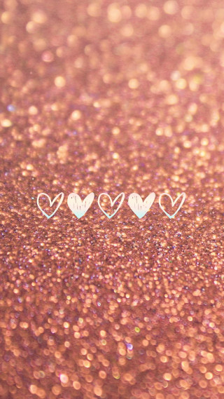 Three hearts pink glitter sparkle - free hearts wallpaper for mobile