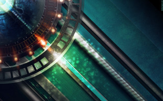 Film strip lights camera closeup 2 - anamorphic len free wallpaper for desktop