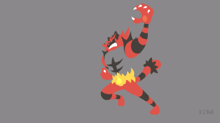 Cartoon character fire breathing arms 2 - flat free wallpaper for desktop