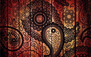 Paisley pattern wooden surface red - a wooden surface free wallpaper for desktop