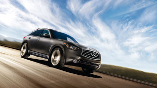 Black infiniti driving road blue - david imms free wallpaper