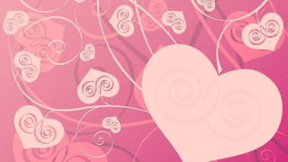 Heart swirls pink background pattern - plain background free wallpaper for desktop