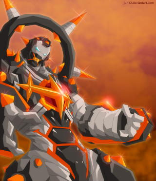 Cartoon character gun helmet star - mecha free wallpaper for tablet