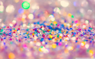 Blurry photo colorful confetti tabletop - pointillism free wallpaper for desktop