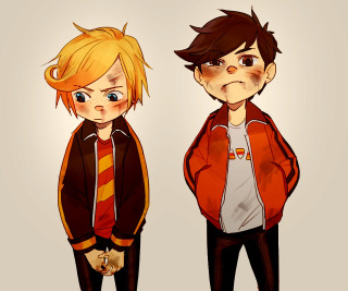 Two young boys blonde hair - fructose free wallpaper