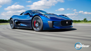 Blue sports car driving road 10 - xf iq4 free wallpaper