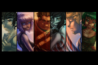 Diverse people hair colors skin - a series free wallpaper