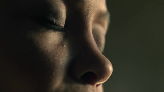 Close up person eyes closed - their nose free wallpaper