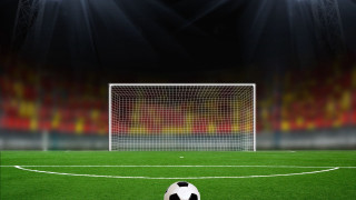 Soccer ball field goal lights - a soccer ball free wallpaper