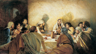 Jesus talking group people table - donato giancola free wallpaper