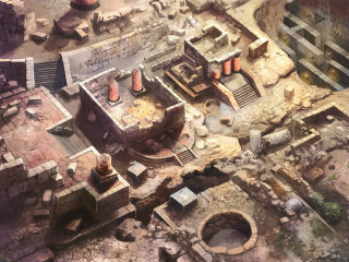 City model buildings rubbles ground - new free wallpaper for desktop