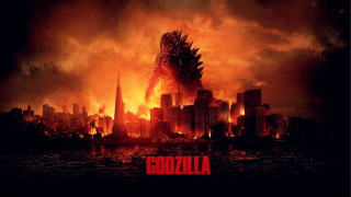 Godzilla city fire skyline red - movie poster free wallpaper