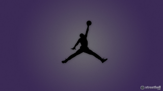 Basketball player silhouette purple background - a ball free wallpaper