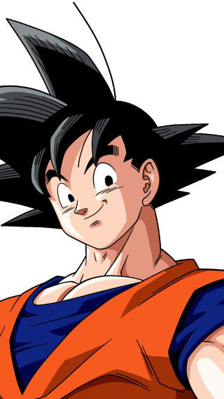 Young gohan goofy face cartoon - a blue shirt free wallpaper for mobile