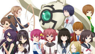 Anime girls green eyeball group - a group of anime girls free wallpaper