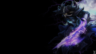 Demonic creature purple lightning black - its hand free wallpaper