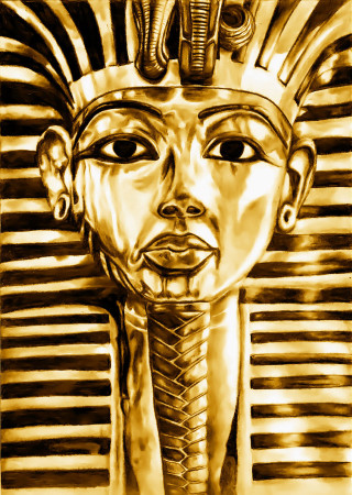 Gold mask black background pharaoh - a gold background free wallpaper for mobile