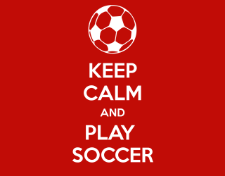 Keep calm play soccer red - side and the words free wallpaper