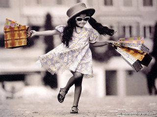 Little girl dress hat shopping - little free wallpaper