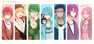Anime characters glasses cat group - glass free wallpaper