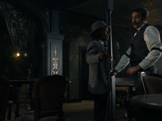 Man woman room clock tower - harlem renaissance free wallpaper