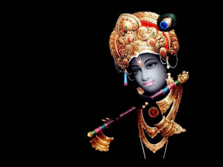 God flute painting black background - a painting of a god free wallpaper