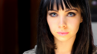 Woman long black hair blue 6 - long black hair free wallpaper