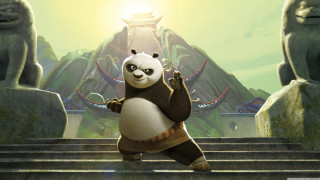 Panda bear steps mountain statue - a panda bear free wallpaper