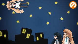 Cartoon person hand cat shoulder - their shoulder free wallpaper