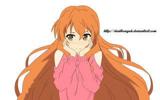 Girl red hair hands face - anime art style free wallpaper