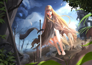 Girl long dress walking woods - a long dress free wallpaper for desktop