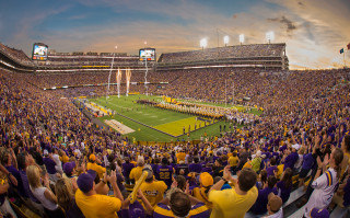 Football stadium crowd game field 2 - wide angle len free wallpaper