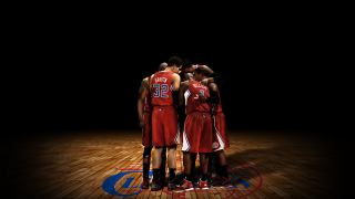 Basketball players court huddle team - a group of basketball players free wallpaper