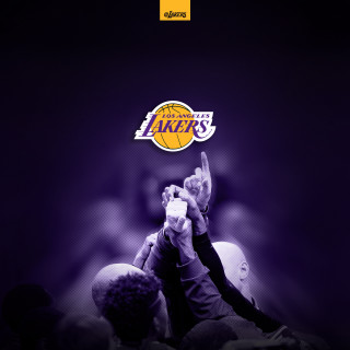 Lakers logo basketball player coffee - free sports wallpaper for tablet