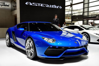 Blue sports car showroom man 2 - other car free wallpaper