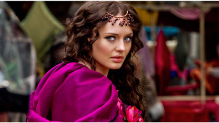 Woman purple dress pink flower - preraphaelitism free wallpaper