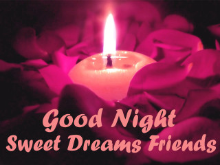 Candle goodnight sweetdreams friends pinkbackground - pink free wallpaper