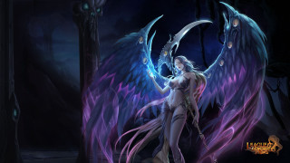 Woman winged demon dark room - dark fantasy art free wallpaper for desktop