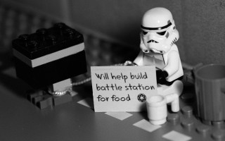 Lego stormtrooper help build battlestation - war free wallpaper