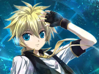 Blonde anime character blue eyes - his head free wallpaper for desktop