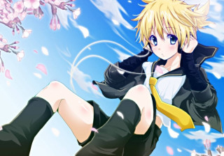 Blonde boy yellow tie cherry - a yellow tie free wallpaper