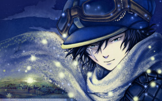 Snowy astronaut steampunk night milkyway - a blue hat free wallpaper for desktop