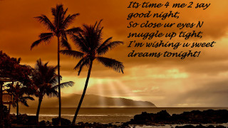 Sunset palm trees poem quote - a poem free wallpaper