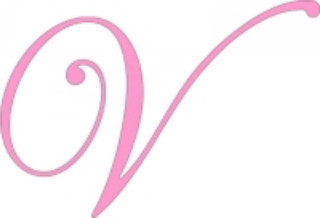 Pink letter v swirls white - swirl free wallpaper